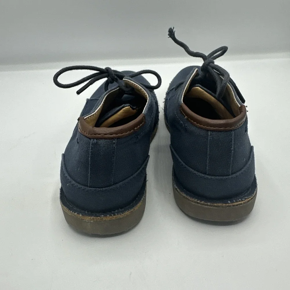 Kenneth Cole Real Deal‎ Navy Blue Canvas Lace Up Boys Dress Shoes Size 13